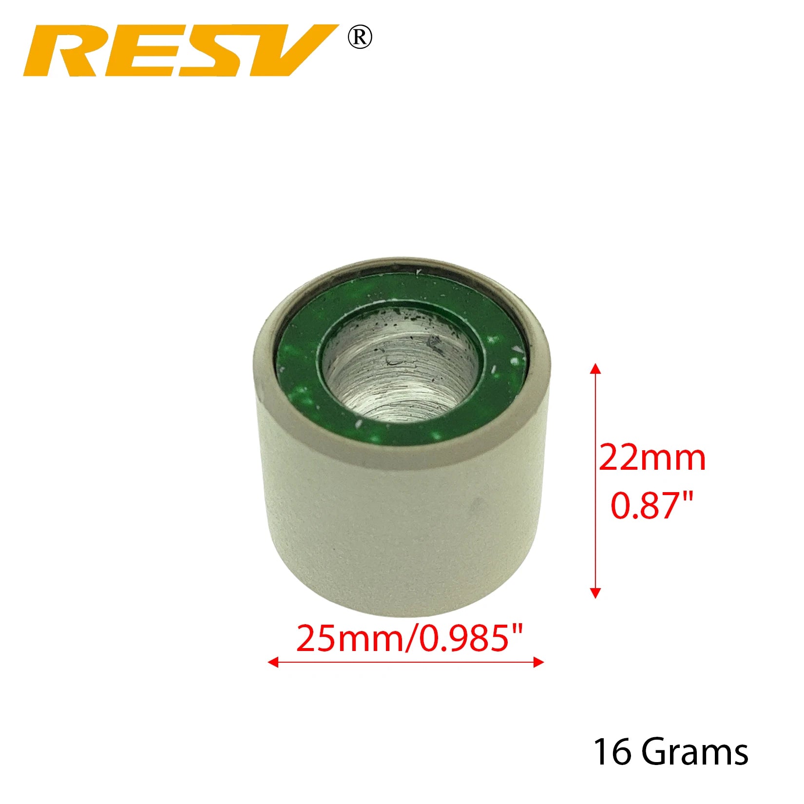 RESV 16g for Sym RV250 CityCom 300i Joymax GTS Quadlander 250cc 300cc Variator Racing Roller Beads Set 6pcs