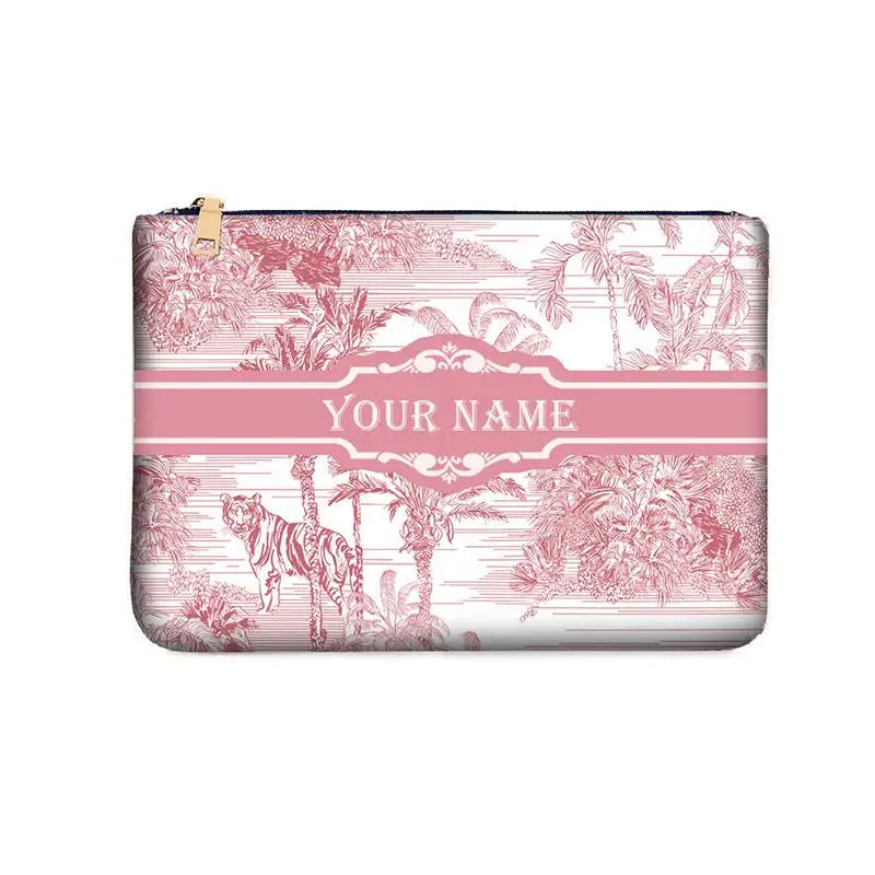 Canvas makeup bag WOMAN BAG Fashion Designer Party Clutch Personalized Custom Print Name Letter Beach Bag Travel Cosmetic Bag