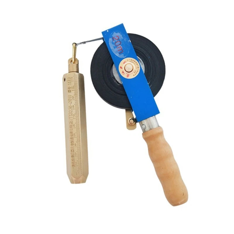 Oil Gauging Tapes 5/10/15/20/25/30M Measuring Ruler Carbon Steel Oil Gauging Tape With Brass Plumb Bob Tape Dropship