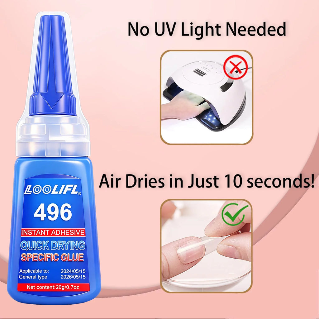 20g Super Strong Nail Glue Quick Dry For False Nail Tips Acrylic Nails Press On Nails Fake Nails Art Decoration Lasting Adhesion