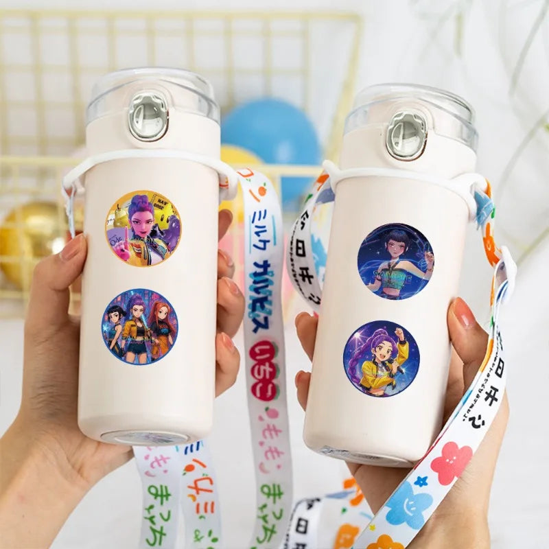 500Pcs/Roll Anime Lumi Mila Zoi Witch Hunter Stickers DIY Waterproof Decals for Scrapbook Phone Luggage Skateboard Laptop Decor