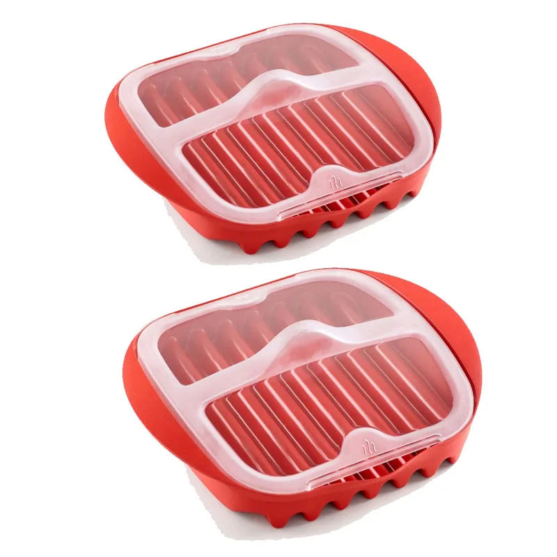 Microwave Bacon Tray with Splatter Lid Safety Quick and with No Mess Pizza Tray in Few Minutes Efficient Food Prep Kitchen Tools
