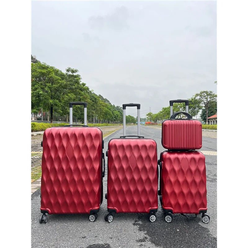 Four-Piece Set ABS Universal Wheel Luggage Travel Suitcase Carry-On Bag Set for Travel And Business Trip in 14202428 Inches