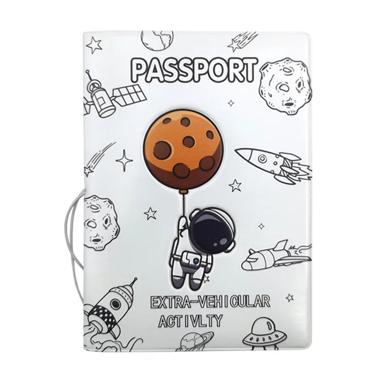 1 Piece I Love Travel 3D PVC Passport Case/Cover Passport Holder/Wallet School Supplies Stuff for Students