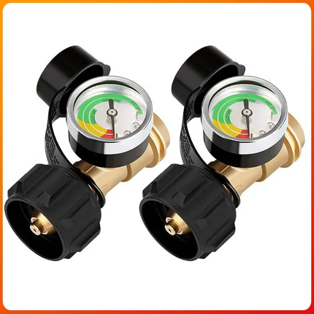 Propane Tank Gauge Level Indicator Gas Pressure Meter Propane Pressure Gauge for RV Camper Cylinder BBQ Gas Grill Heater