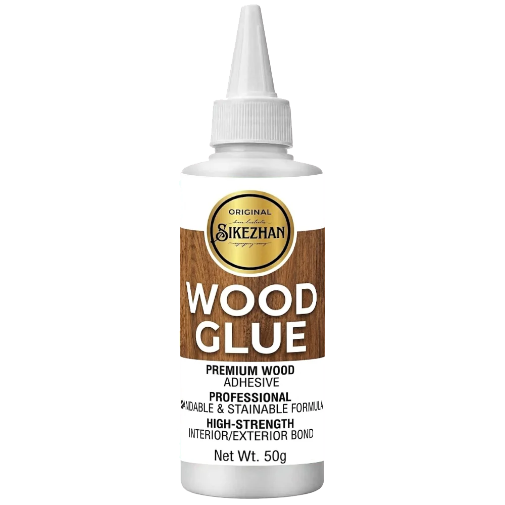 SIKEZHAN Wood Glue 50g - Premium Sandable and Stainable Wood Adhesive, Strong Interior & Exterior Bond for DIY Crafts & Repairs