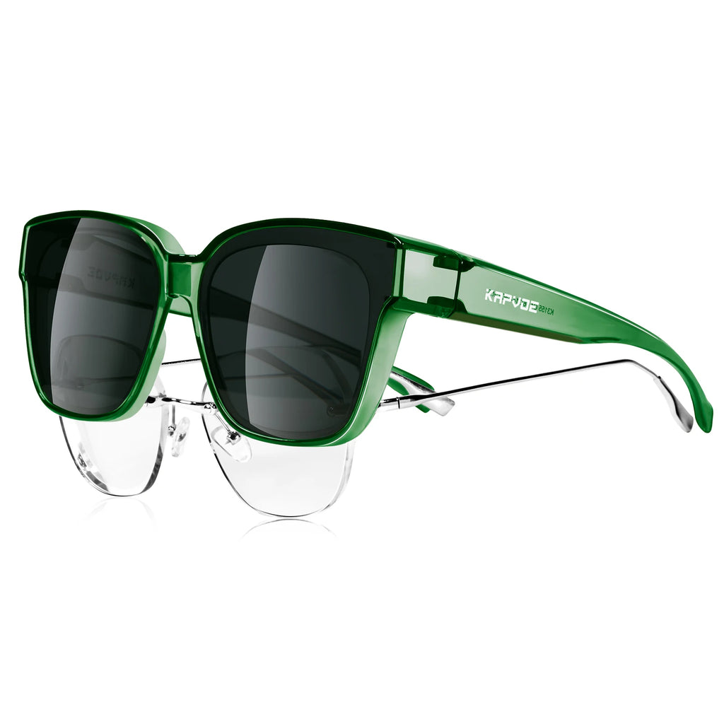 Kapvoe Fitover Sunglasses Polarized Oversized Driving Shades Square Over Sunglasses Men Cycling Glasses Fishing Bicycle Goggles