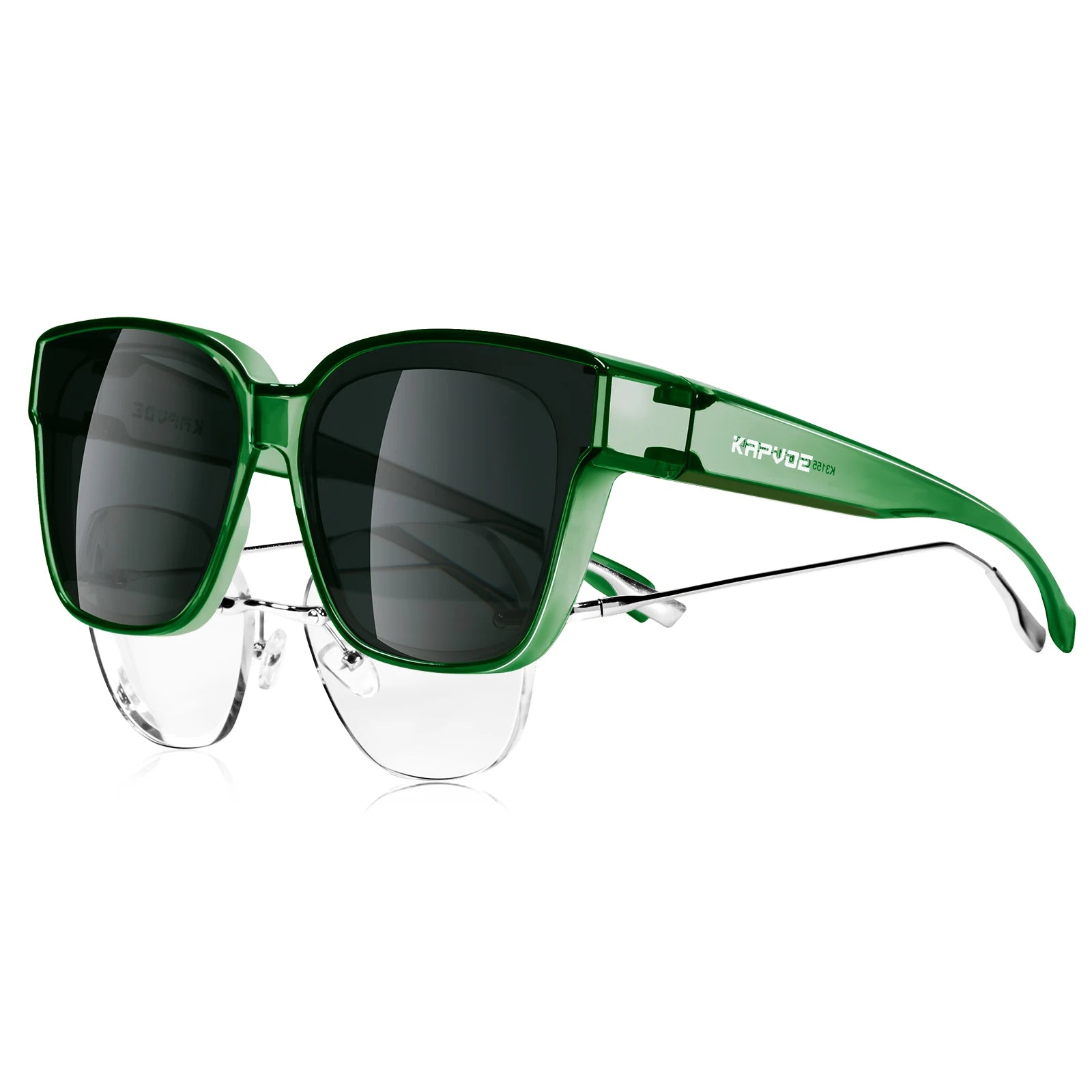 Kapvoe Fitover Sunglasses Polarized Oversized Driving Shades Square Over Sunglasses Men Cycling Glasses Fishing Bicycle Goggles