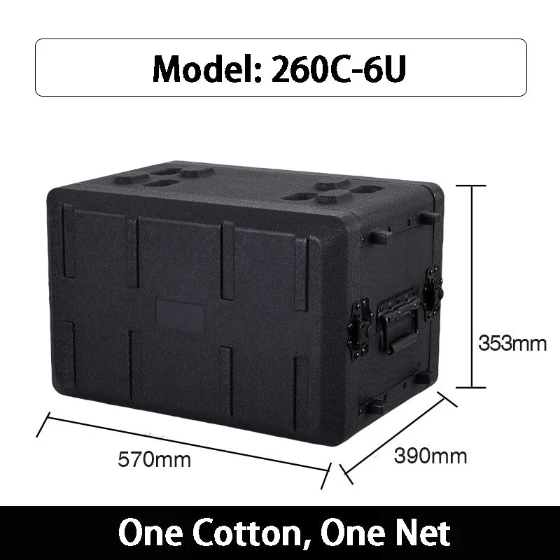 2U Wireless Microphone Box PE Plastic Receiver Box 3U Digital Power Amplifier Sequencer Boxes Portable Safety Protection Boxes