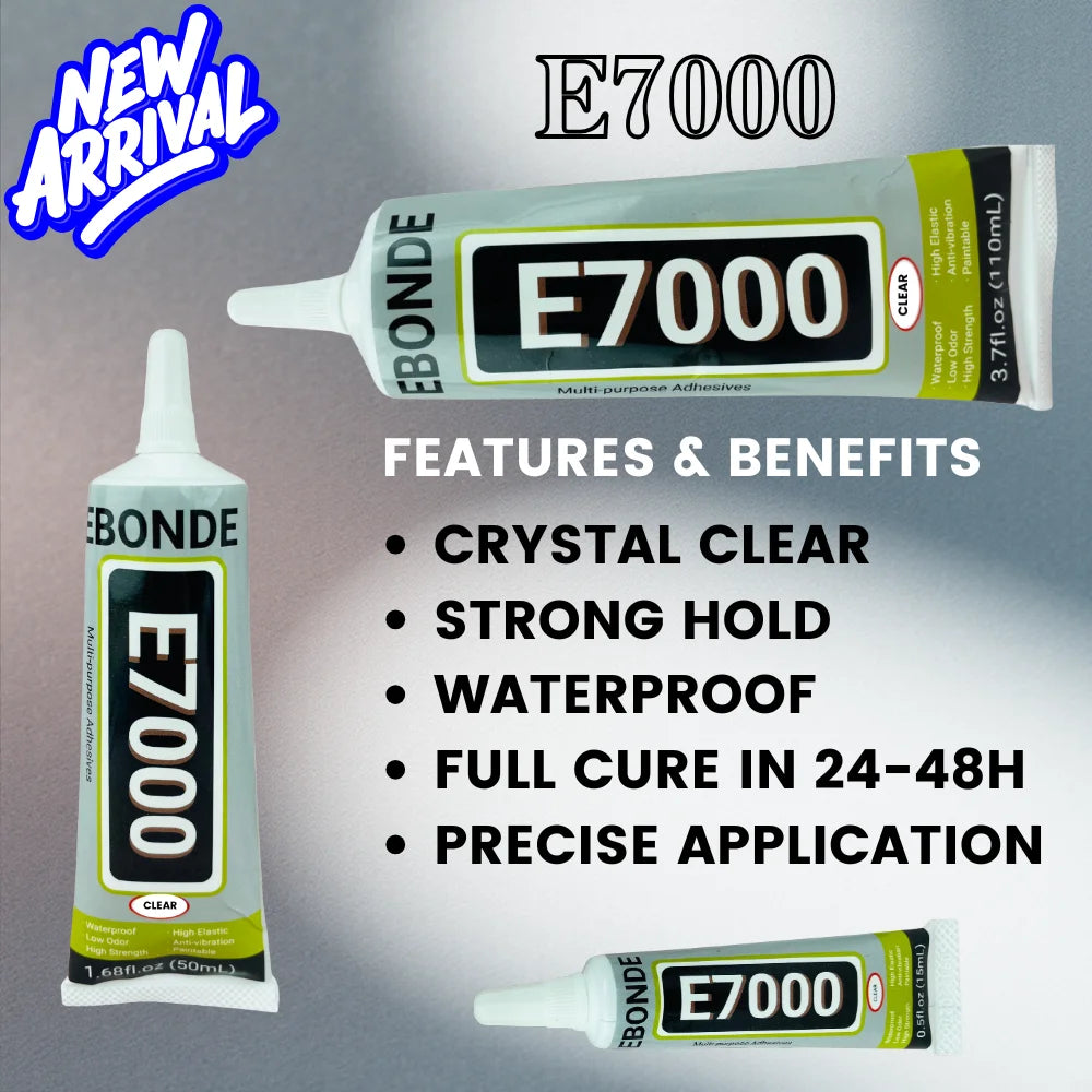 15ML 50ML 110ML E7000 Clear Contact Fabric Adhesive Universal Glass Plastic DIY Glue E-7000 With Precision Applicator