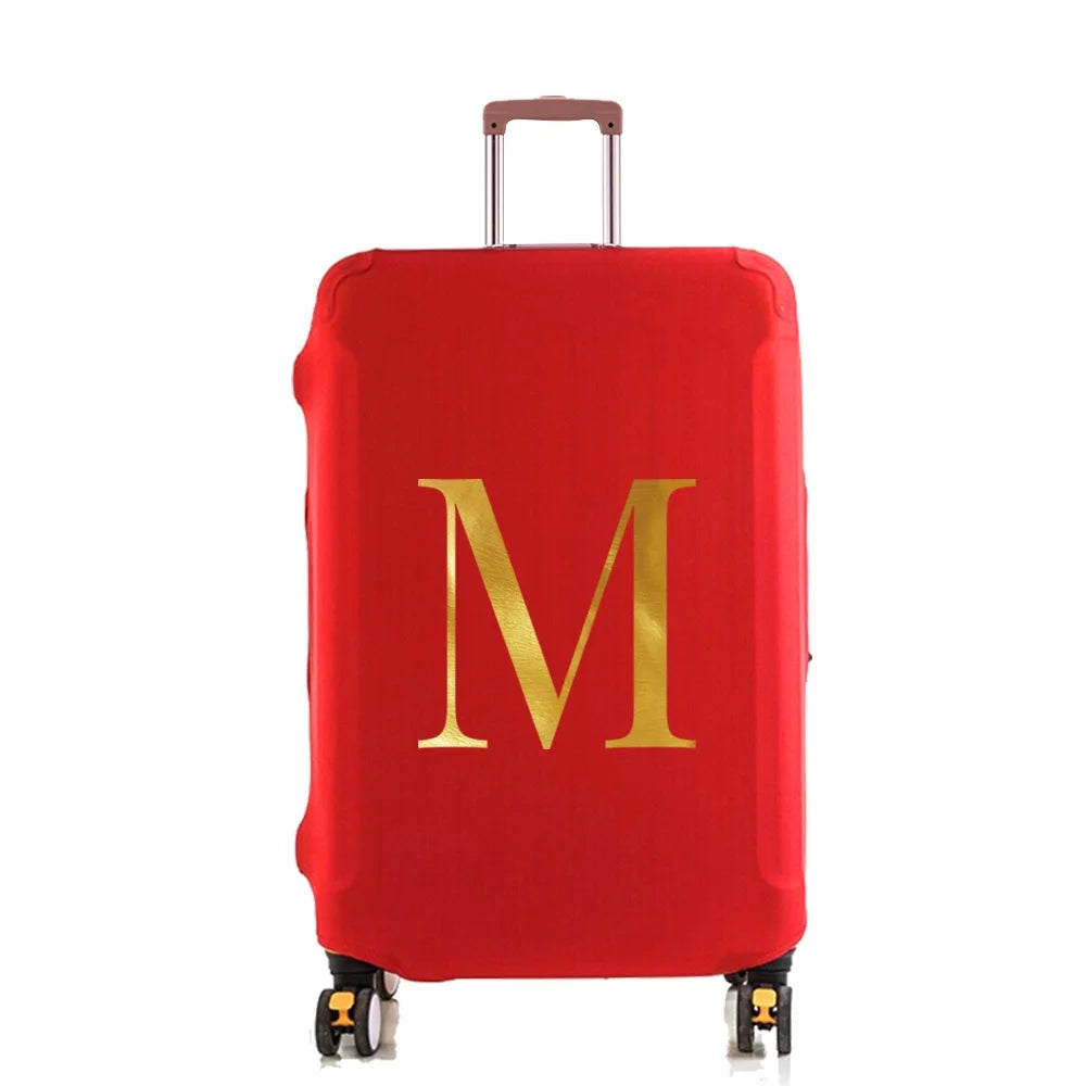 Luggage Cover Protector Elastic Fashion Suitcase Dust Cover Fit 18-28 Inch Trolley Baggage Letter Name Print Travel Accessories