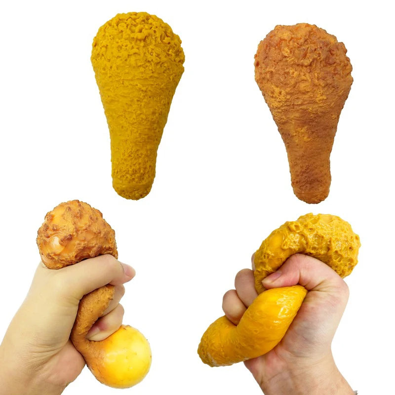 1PC Simulation Fried Chicken Drumstick Squishy Toy Slow Rising Realistic Food Squeeze Toy Boys Girls Birthday Party Favors Gifts
