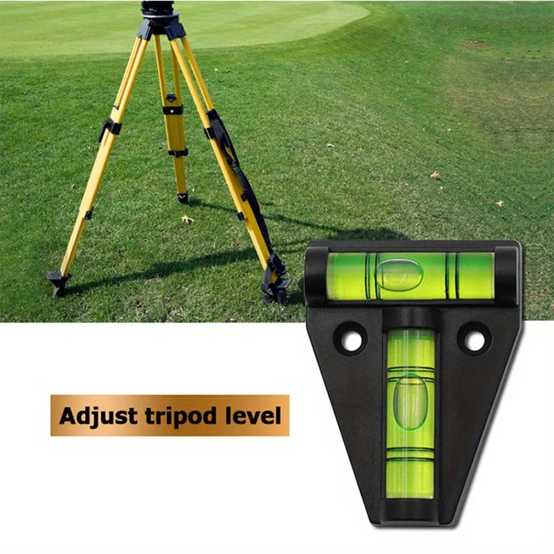 Horizontal Bubble Triangle Level Green Bullseye Circular Spirit Level T-type Scope Precision Spirit Bubble Measuring Kit