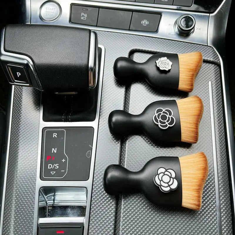 Camellia Flower Car Interior Cleaning Detaling Brush Air Conditioner Outlet Cleaning Brush Crevice Dust Removal Artifact Brush