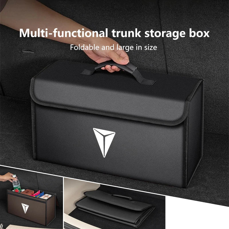 Car Trunk Storage Box Organizer Foldable Stowing Tidying Bag For CHANGAN Deepal S07 S7 SL03 2024 2025 Car Storage Accessories