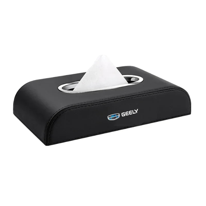 For GEELY GC6 GC9 EMGRAND EC7 EC8 CK ATLAS CK2 CK3 GT Car Leather Tissue Box Holder Storage Box Interior Accessories