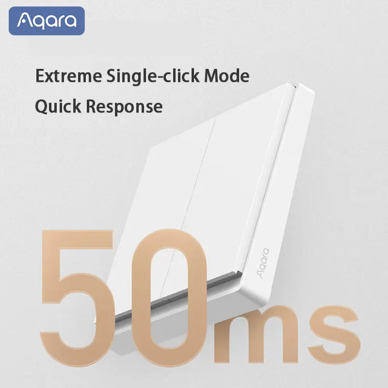 Aqara Smart E1 Wall Switch ZigBee 3.0 Wireless Smart Home Light Button No With Neutral Fire Wire For Xiaomi Mi Home Homekit APP