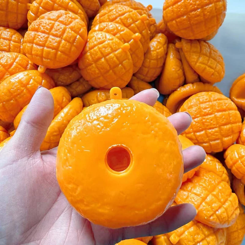 Food-Shaped Stress Ball Pineapple Bun Squishy Toy Moldable Bounce Squeeze Ball ASMR Sensory Anti Stress Fidget Toys Squeeze Toy
