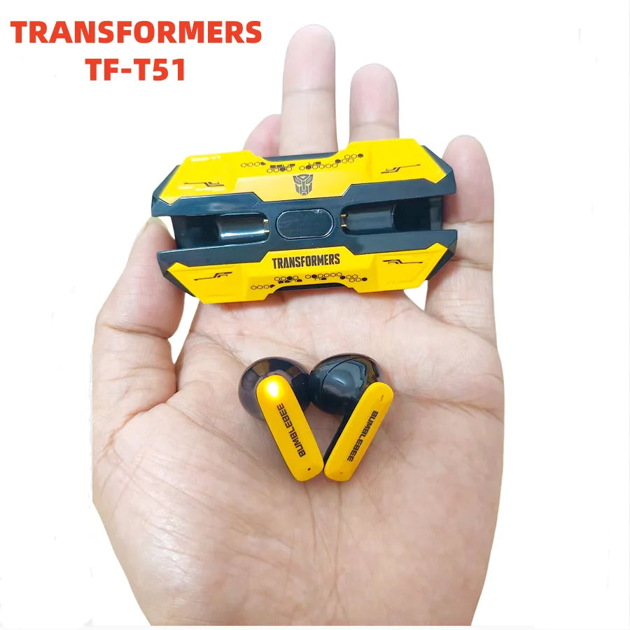 New BUMBLEBEE TRANSFORMERS TF-T51  Wireless Bluetooth Earphone Call Headphones Low Latency Headset Game Music Dual Mode Earbuds