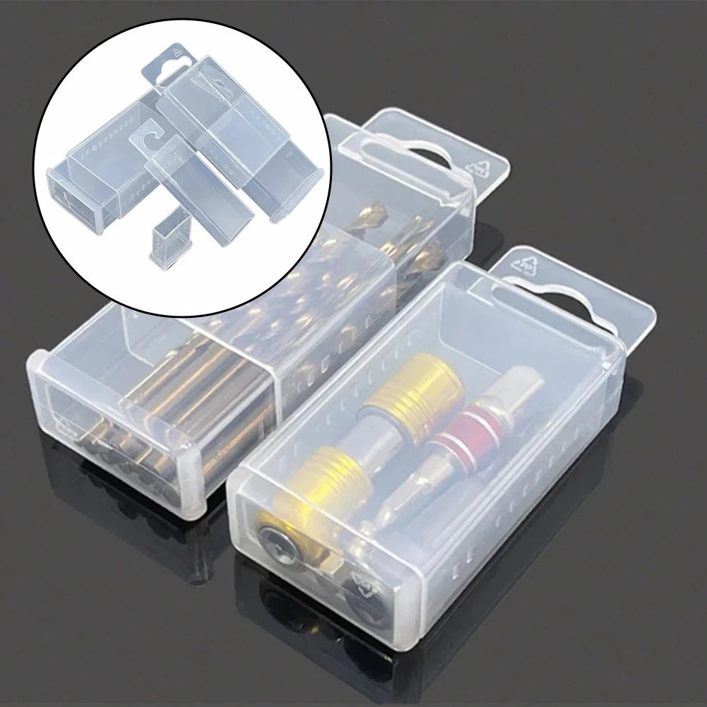 1/2/3 Pcs Tool Parts Storage Lucency Box Rectangular Telescopic Box Tool Packaging Drill Bit Specific Storage Box