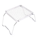Mini Barbecue Grill Stand Stainless Steel Portable Burner Stand Heat Resistance Foldable Stove Pot Rack Barbecue Accessories