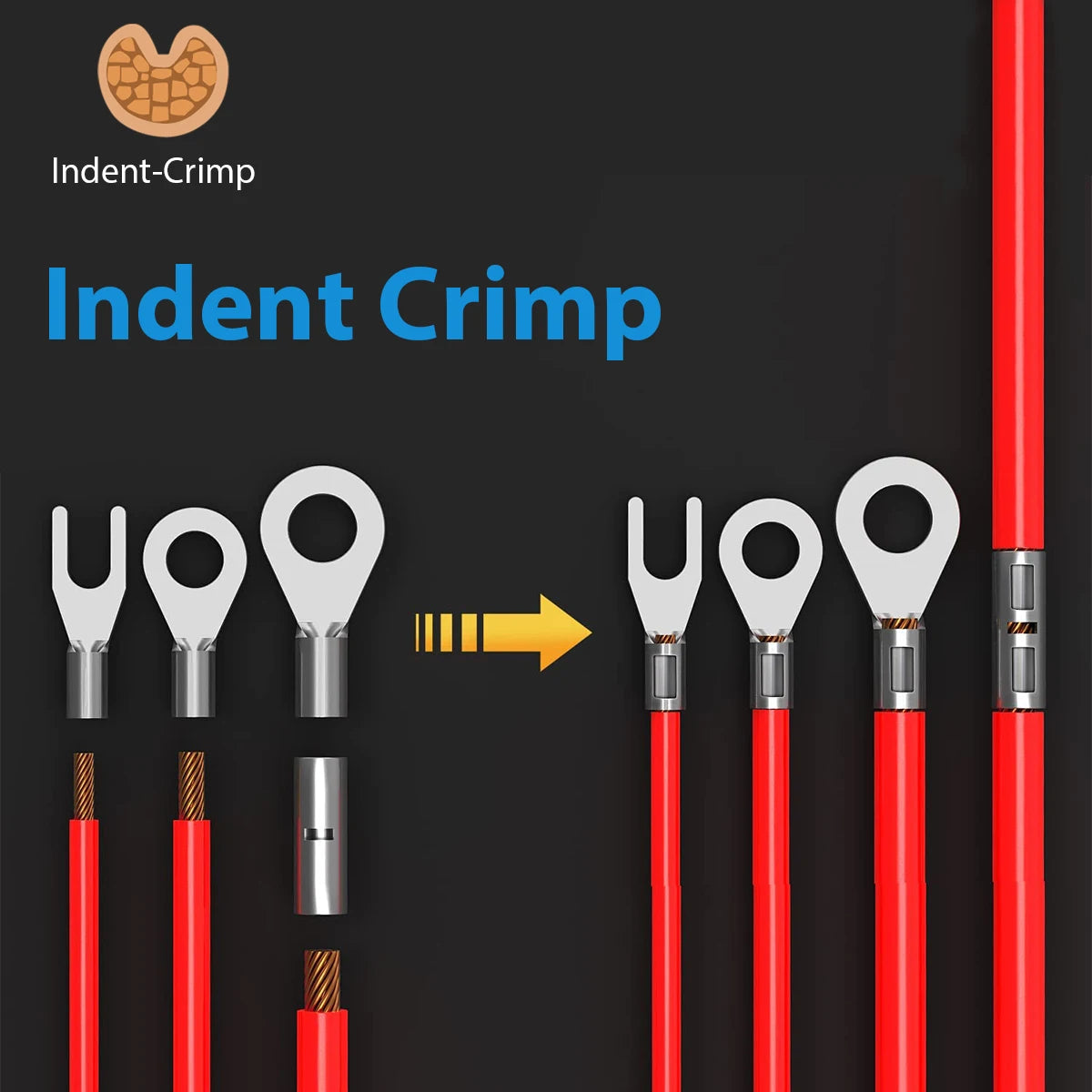 IWS-6/8/16/38 crimper plier Ratchet Crimping Tool for Non-Insulated Terminals 1.25-38MM² Polished Jaw Pressure regulating de