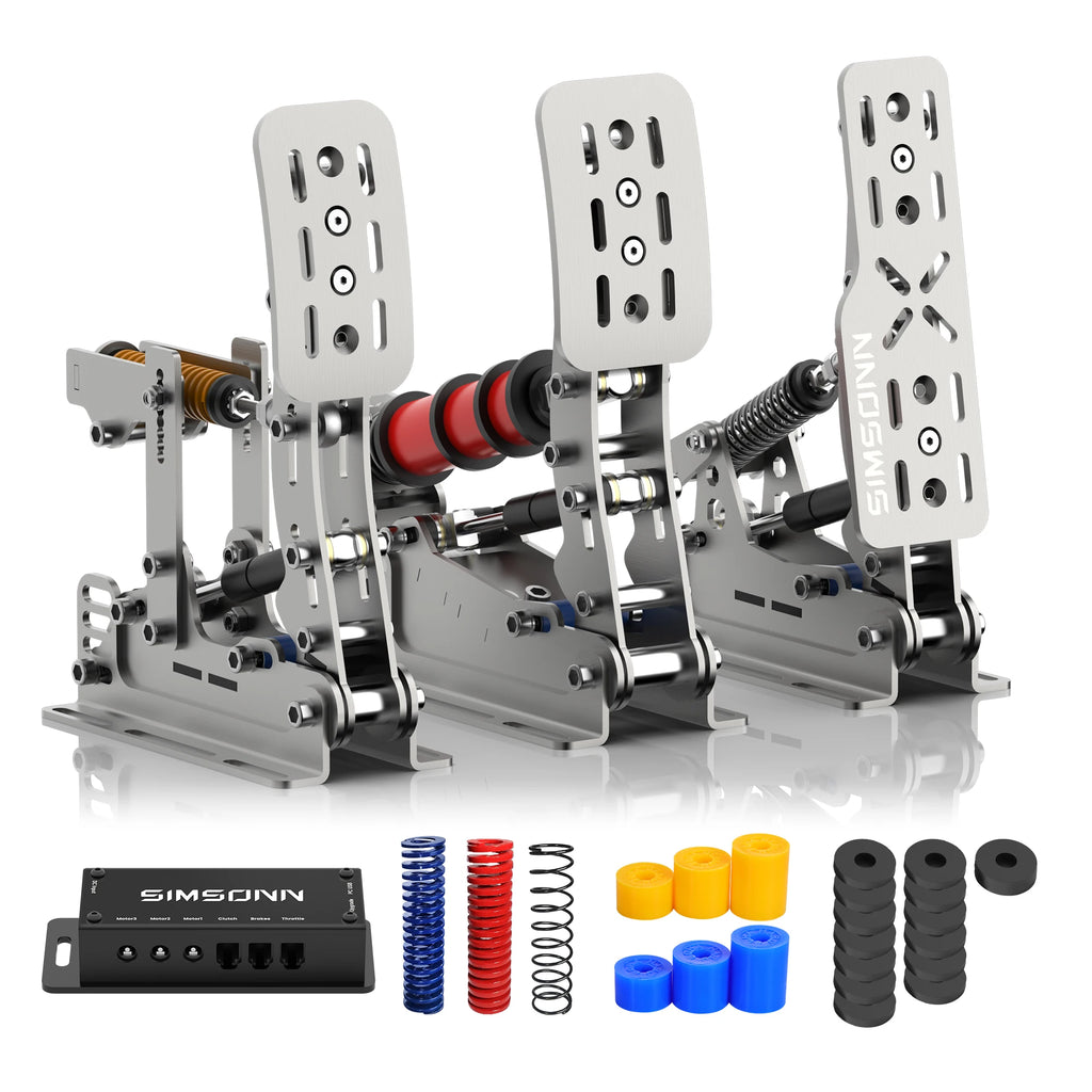 SIMSONN Plus X Sim Racing Simulator Pedal PC Simracing Pedals Support VAM and VAM RPO Vibration Motor Driving Game Accessories