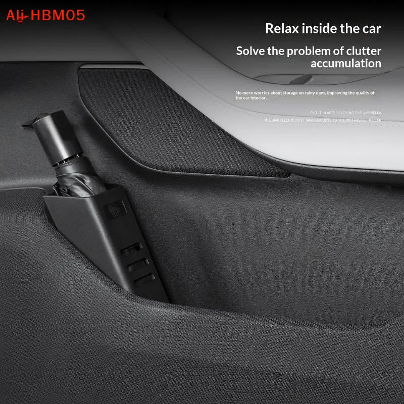 (HB05)Car Boot Umbrella Holder Vehicle Storage Bucket In-Car Storage Box Door-Mounted Household Storage Rack Universal Fit