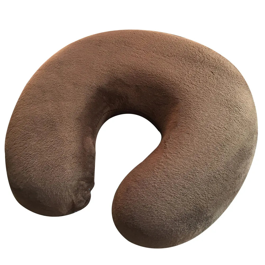 Memory Foam U-Shaped Neck Pillow Support Cushion Travel Pillow for Cars Airplanes Home Office Removable Cover Neck Cushion