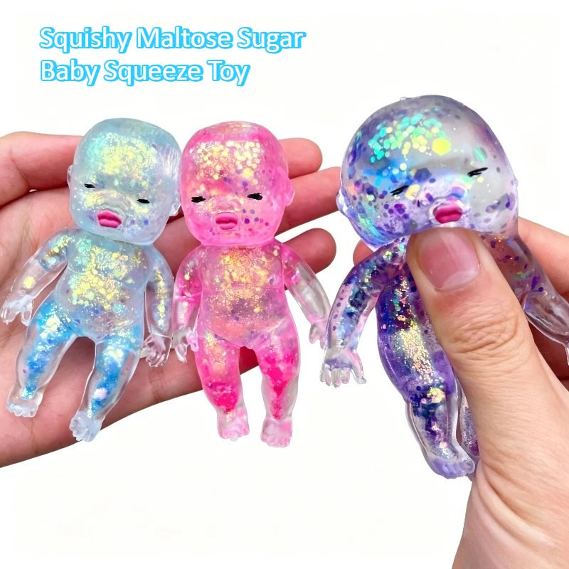 Stress Relief Toy Squishy Baby Shape Squeeze Toy Anti-stress Toy Fidget Desk Toy For Friend Christmas Gift