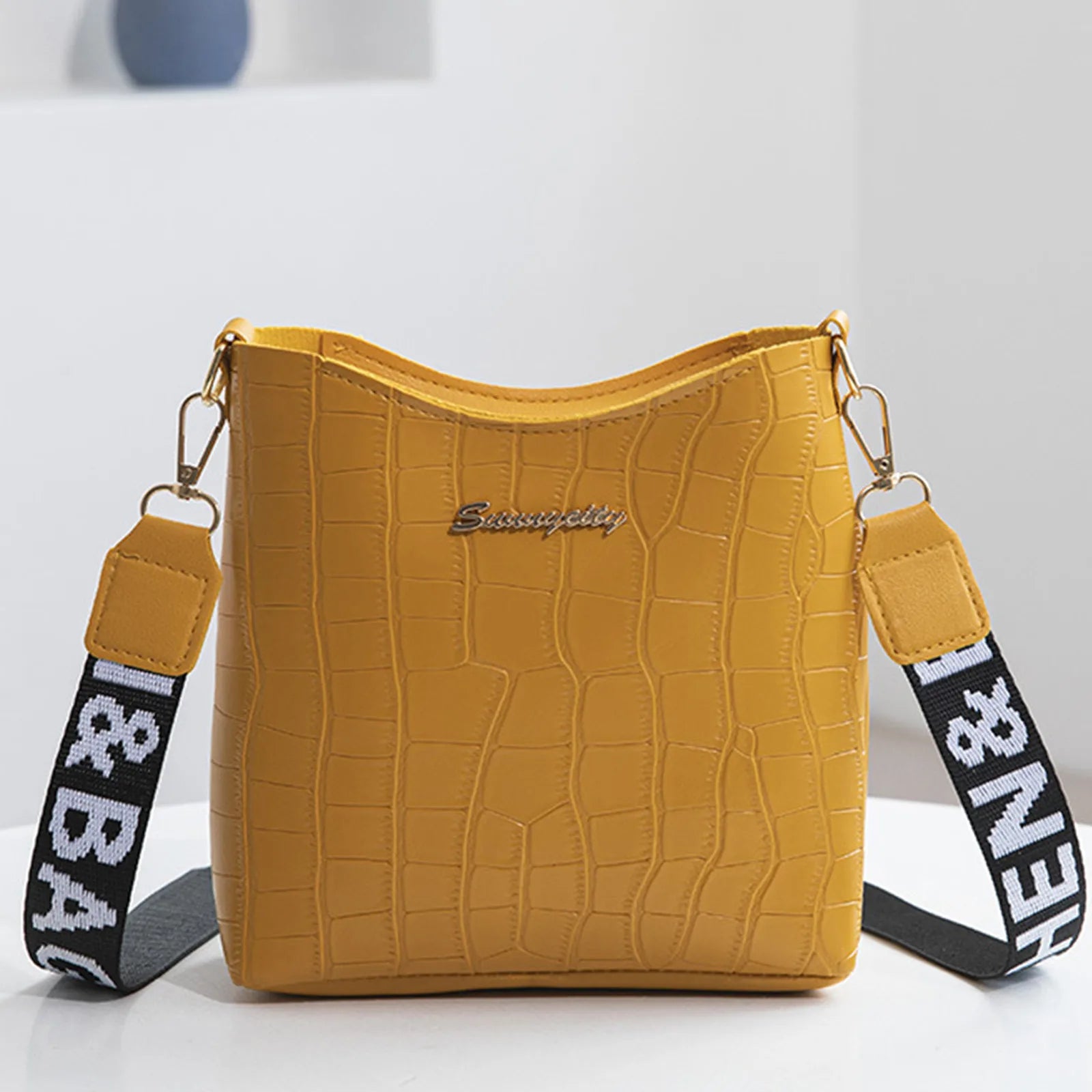 New Women'S Classic Shoulder Handbag Multi-Functional Fashion Crossbody Bag Wide Shoulder Strap Mini Pu Leather Mobile Wallet