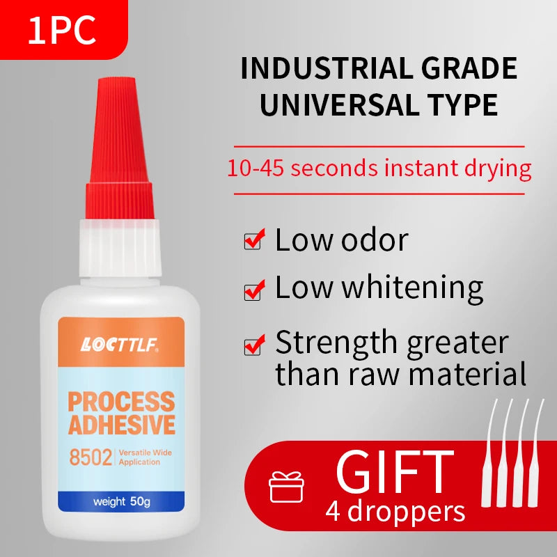 50g Refrigerator Repair Glue Fast Drying Strong Adhesive for Drawers Brackets  Seals Glass Doors Low Temp  Nozzle - Transparent