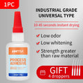 50g Refrigerator Repair Glue Fast Drying Strong Adhesive for Drawers Brackets  Seals Glass Doors Low Temp  Nozzle - Transparent