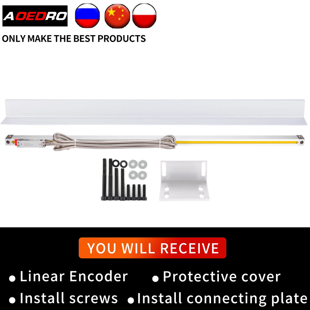 2 Axis Dro Set LED Digital Readout With 2PCS Linear Glass Scale Optical Encoder Ruler Digital Readout Display Set