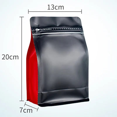 100pcs Wholesale 250g Coffee Bean Powder Bags with Valve Block Bottom 8oz Whey Protein Powder Food Packaging Food Storage Bags