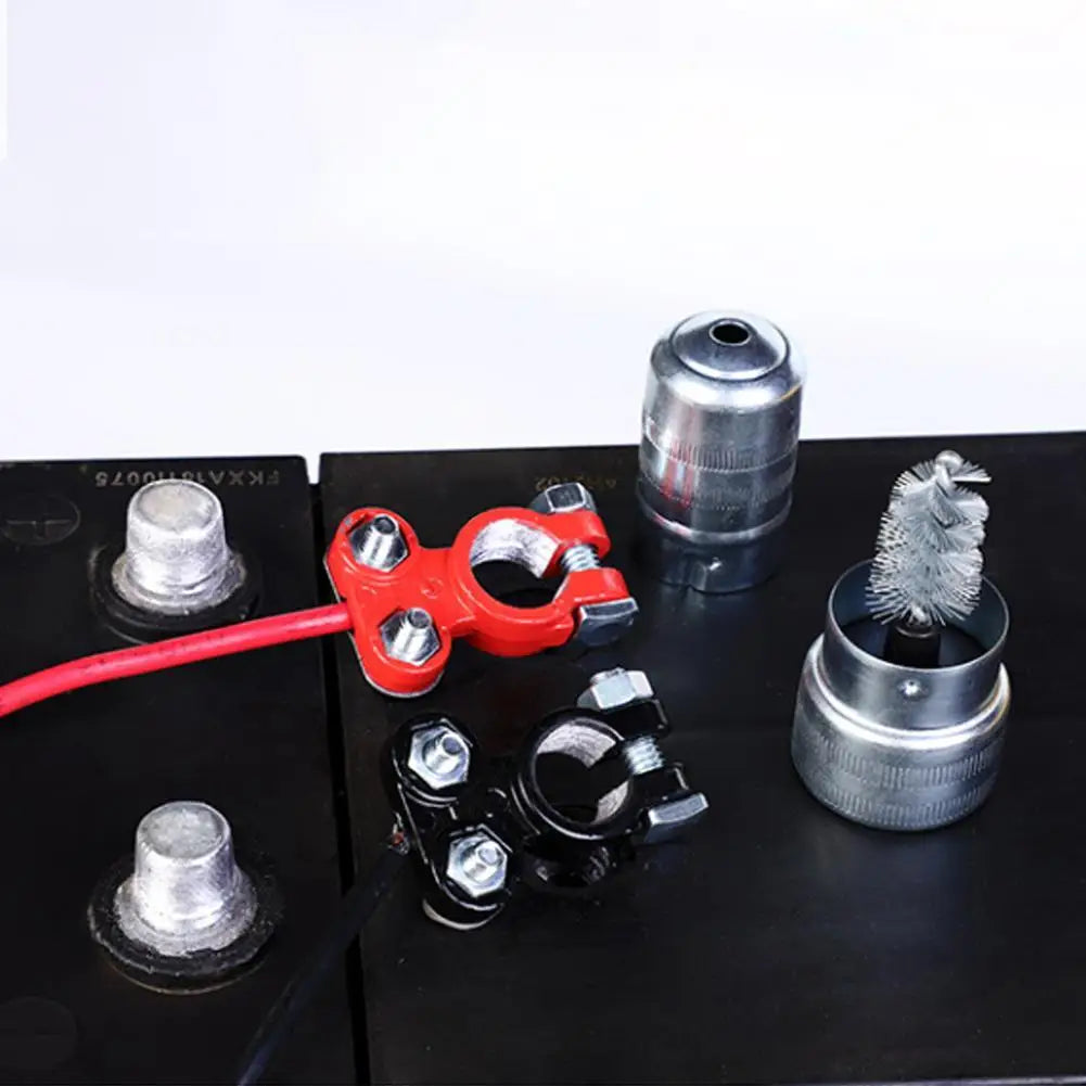 Car Battery Brush Wash Cleaning Tool Wire Battery Post Terminal Cable Battery Maintenance Tool Terminal Dirt Cleaner Wire Brush