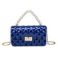 Versatile Korean-Style Small Bag for Women, Pearl Handbag with Chain, Mini Crossbody Phone Bag, Versatile Solid Color Candy Bag