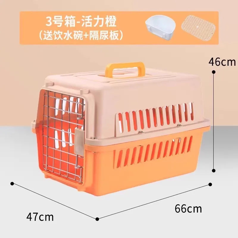‌Large Dog Crate for Air Travel - Pet Carrier with Wheels, Foldable Kennel for Golden Retriever, Airline Approved Portable Cage