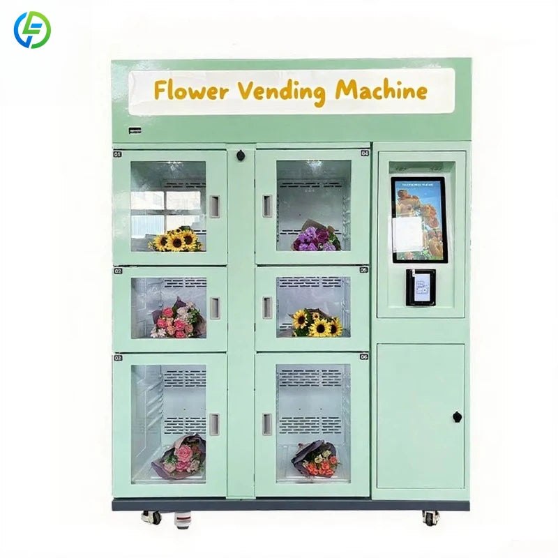 Customized 24/7 Fresh Flower Vending Machine with Refrigerator & Cashless Payment