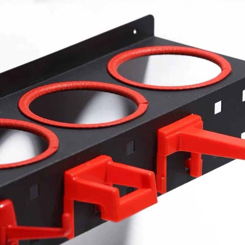 Professional Car Detailing Wall Mount Organizers Bottle Holder with 5 Hook Efficient Car Detailing Station Simple to Use H9EE