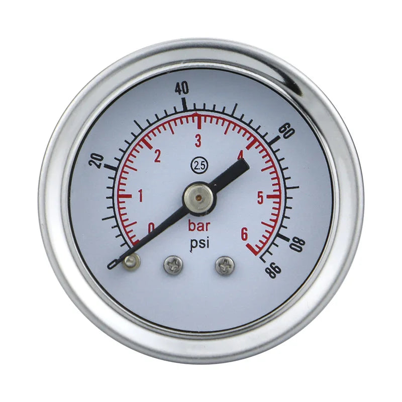 40mm 2.5% accuracy coffee stainless steel  pressure gauges back connection -1-0-400bar water gas air oil hrydrualic manemoter