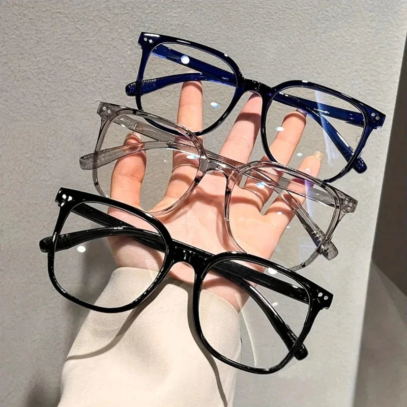 Hiking Camping 1/2/3pcs Anti-blue Light Glasses for Women Simple Regular Eyeglass Frame Finished Retro Flat Light Frame