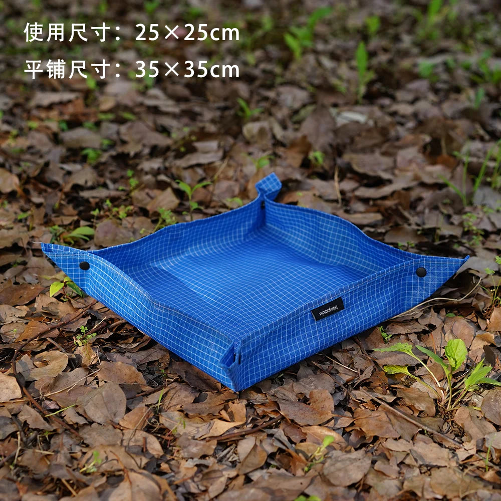 Ultra Light Storage Tray for Outdoor Camping Hiking Folding Storage Basket UHMWPE Camp Equipment Gear 24g