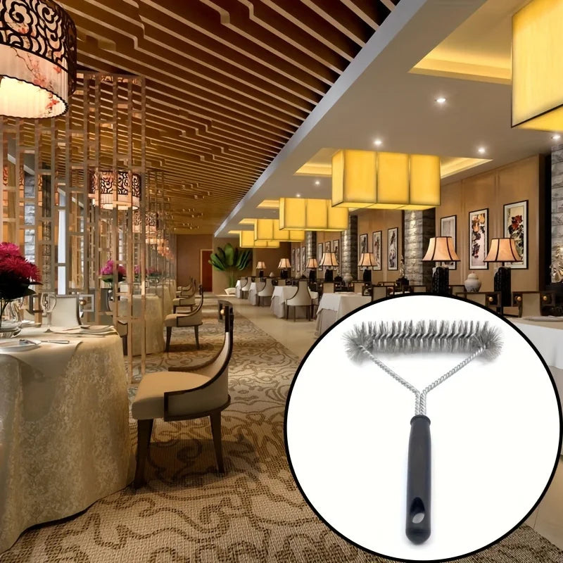 Premium Stainless Steel BBQ Grill Cleaning Brush - Durable, Rust-Resistant, Ergonomic Y-Shape for Deep Cleaning - Non-Stick