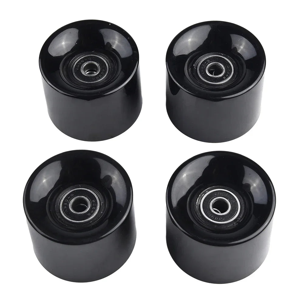 60x45mm 4Pcs Skateboard Wheels 78A PU with ABEC9 Bearings and Spacers Set for Longboards Cruisers and Street Skateboards