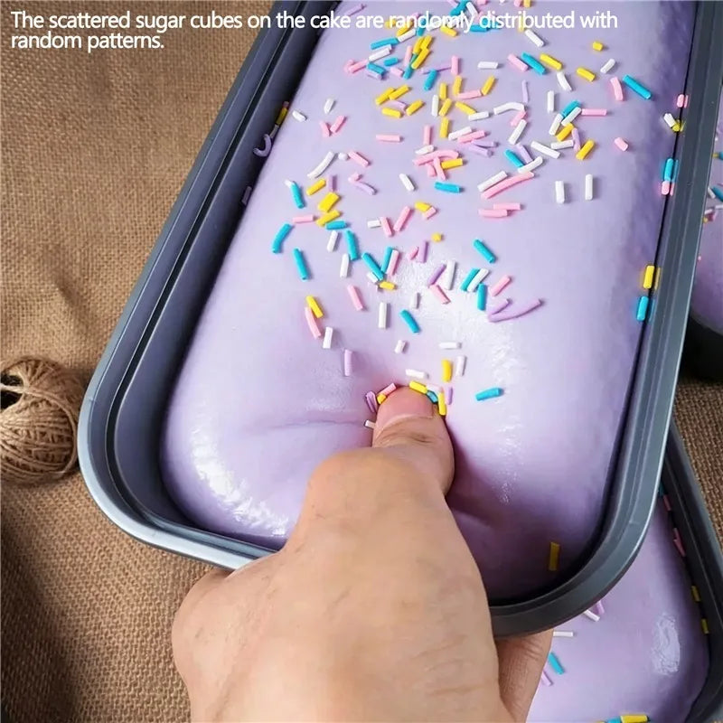 Super Soft Sprinkle Jumbo Box Cake Squishies Fragrant Slow Rebound Non-toxic ASMR Healing Stress Relief Fidget Toy Adult Gift