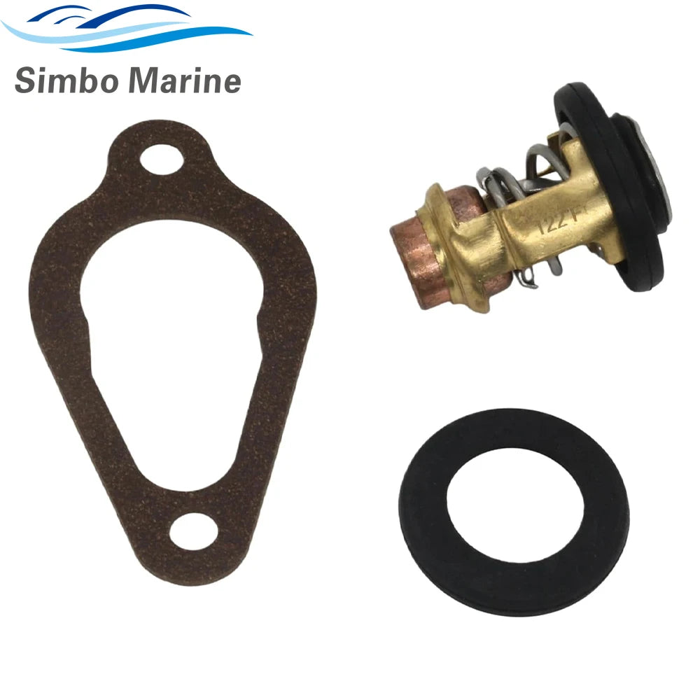 122℉ 50℃ Thermostat Kit for Nissan Tohatsu 2-40 HP Outboard Motors Replaces 345-01030-1 346-01030 350-01030-1 3H6-01030-0