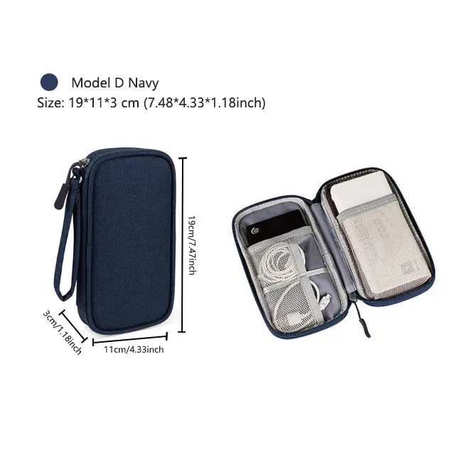 Travel Cable Bag Portable Digital Storage Pouch Waterproof Electronic Accessories Storage Bag Travel Cable Organizer Bags