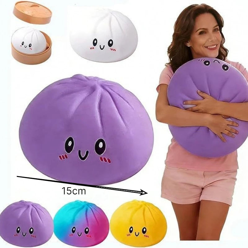 15cm Large Steamed Dumpling Sensory Squeeze Fidget Stress Relief DecompressionToy Soft Slow Dough Birthday Gift Home Sofa Decor