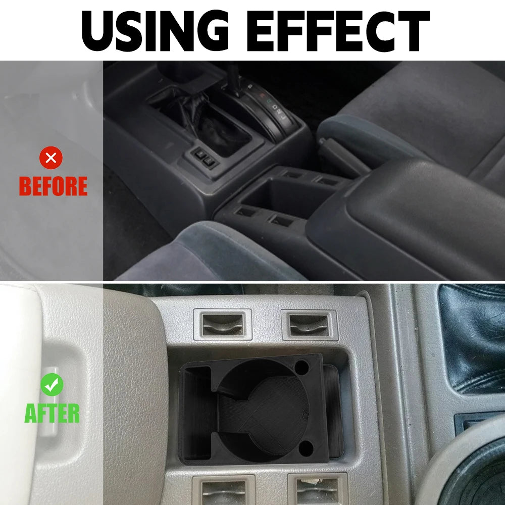 Square Insert Cup Holders For Toyota Landcruiser 80 Series Armrest Box Beverage Cup Holder
